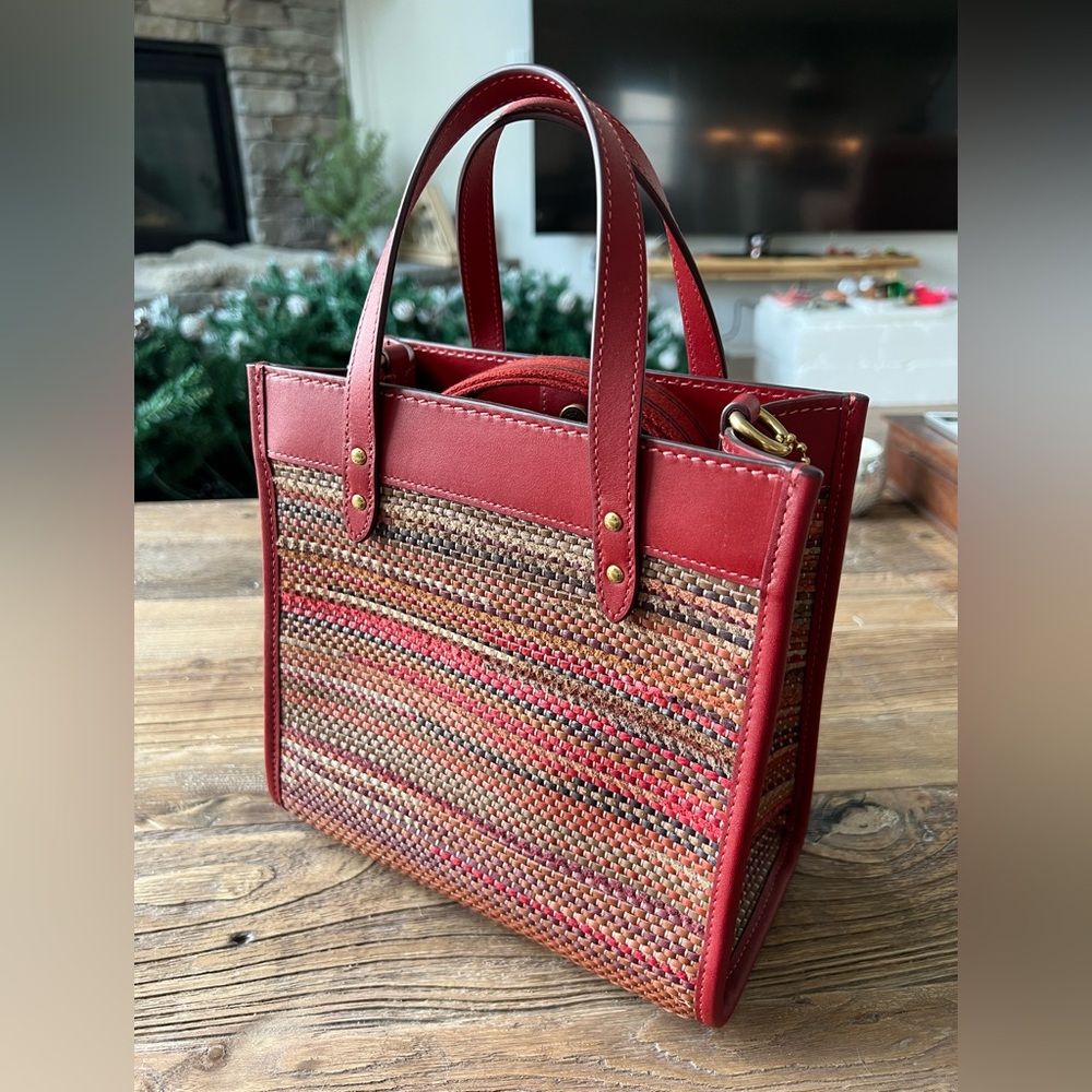 Coach Field Tote 22 in Upwoven Leather